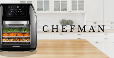 FREIDORA DE AIRE CHEFMAN EN UNA COCINA ELEGANTE MINIMALISTA